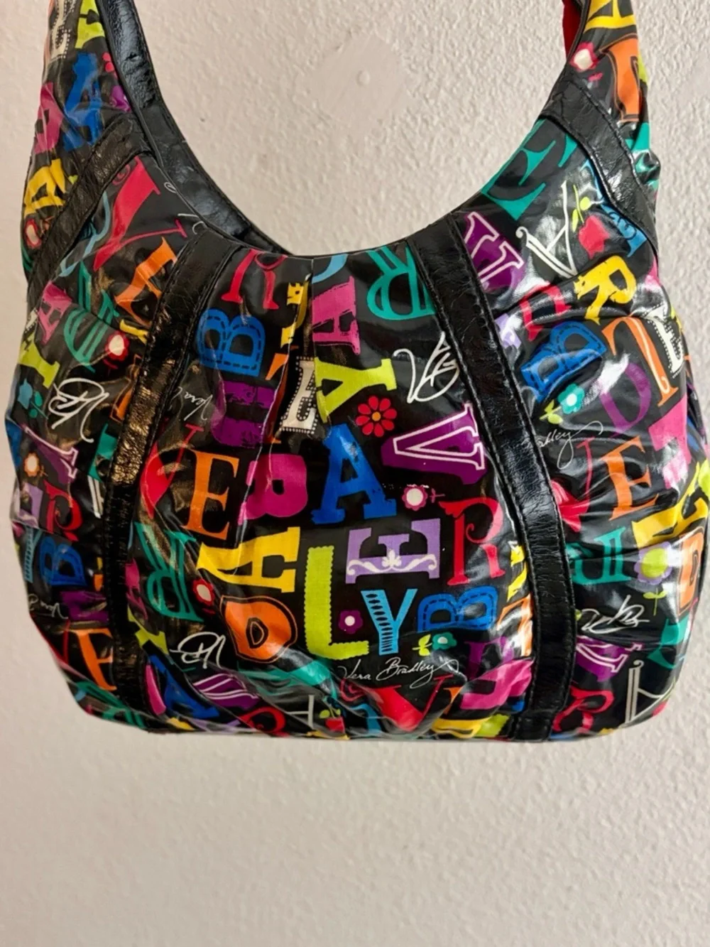 Vera Bradley A-Z Vinyl Hobo Shoulder Bag From A to Z Alphabet